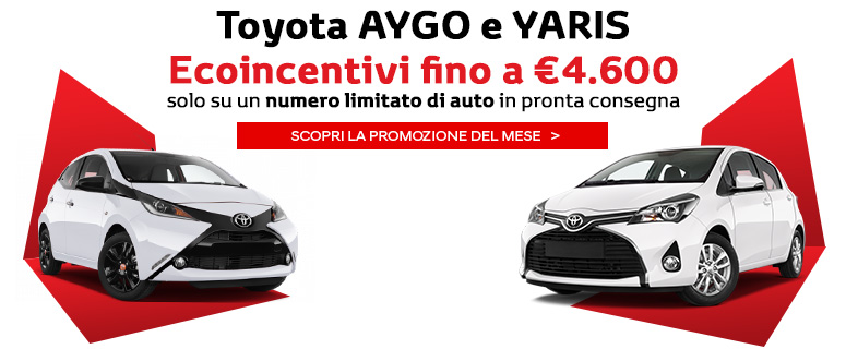 Toyota Aygo e Yaris con Ecoincentivi fino a €4.600